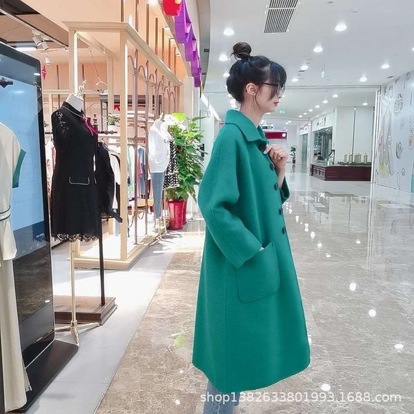 quality out-of-season lady temperament korean style lapel straight tube women's cashmere coat wool wool woolen coat, Black
quality out-of-season lady temperament korean style lapel straight tube women's cashmere coat wool wool woolen coat, Black