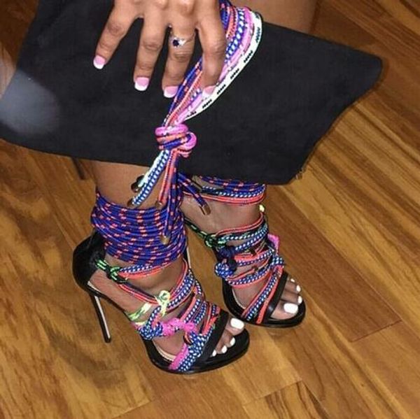 multi ropes cross-tied high heels ankle strap sandals lady synthetic peep toe party casual shoes woman platform lace-up shoes, Black
multi ropes cross-tied high heels ankle strap sandals lady synthetic peep toe party casual shoes woman platform lace-up shoes, Black