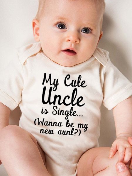 my cute uncle is single wanna be my new aunt summer funny cotton infant bodysuit newborn baby boys girls letter print jumpsuit, Blue
my cute uncle is single wanna be my new aunt summer funny cotton infant bodysuit newborn baby boys girls letter print jumpsuit, Blue