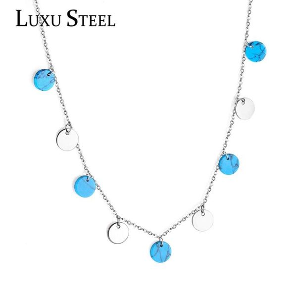 luxusteel trendy 10mm round blue stone pendant necklace stainless steel silver color collars choker necklace female christmas
luxusteel trendy 10mm round blue stone pendant necklace stainless steel silver color collars choker necklace female christmas