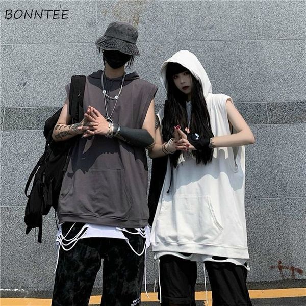 men tanks camis hooded pocket retro sleeveless summer korean style ins leisure fashion loose streetwear couple simple hip-hop bf, White;black
men tanks camis hooded pocket retro sleeveless summer korean style ins leisure fashion loose streetwear couple simple hip-hop bf, White;black