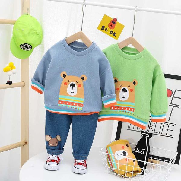 hylkidhuose 2020 autumn baby boys girls clothing sets newborn infant clothes bear t shirt jeans 2 piece child kids clothing, White
hylkidhuose 2020 autumn baby boys girls clothing sets newborn infant clothes bear t shirt jeans 2 piece child kids clothing, White