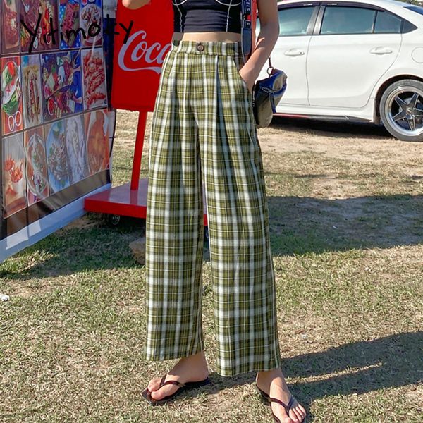 plaid pants streetwear wide leg straight pants women 2020 green harajuku high waist yellow elastic waist plaid women, Black;white
plaid pants streetwear wide leg straight pants women 2020 green harajuku high waist yellow elastic waist plaid women, Black;white