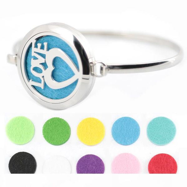 new design 1pcs heart love aromatherapy 316l s.steel essential oils diffuser locket bangle 7''-8''wrist and 10pcs felt, Black
new design 1pcs heart love aromatherapy 316l s.steel essential oils diffuser locket bangle 7''-8''wrist and 10pcs felt, Black
