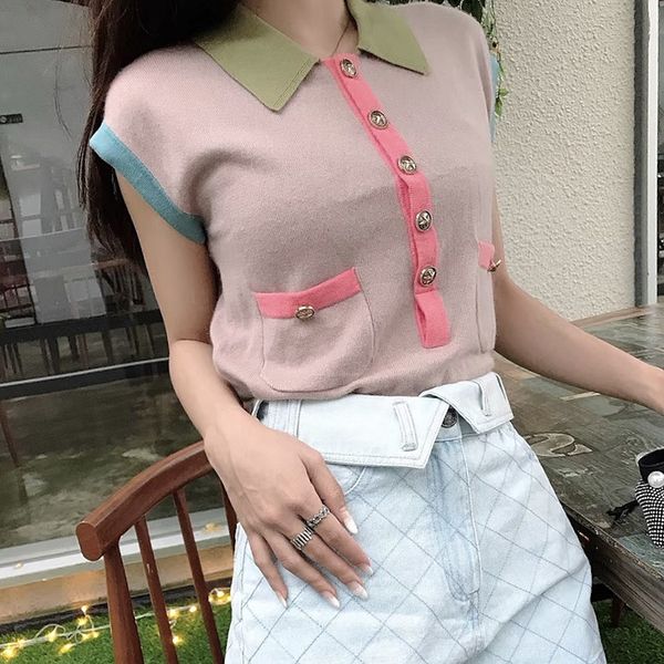 gold label shoulder-tied oats oatmeal oatmeal oat cashmere short sleeve polo collar knitted women's lin, White
gold label shoulder-tied oats oatmeal oatmeal oat cashmere short sleeve polo collar knitted women's lin, White