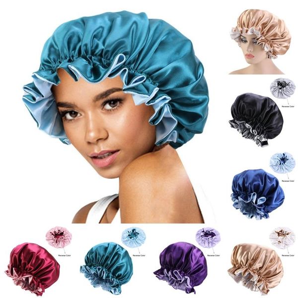 new solid color hat dome hat brimless nightcap hair loss cap wash cap makeup big lace nightcap double layer, Blue;gray
new solid color hat dome hat brimless nightcap hair loss cap wash cap makeup big lace nightcap double layer, Blue;gray