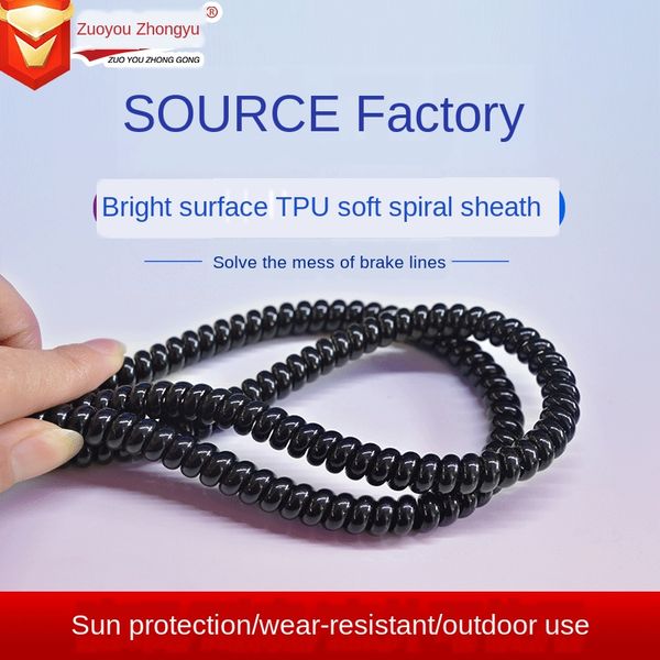 lhxa8 shiny bicycle brake wire sheath tpu spiral wire harness winding tube protective cover electric vehicle electric vehicle cable spiral p, Silver
lhxa8 shiny bicycle brake wire sheath tpu spiral wire harness winding tube protective cover electric vehicle electric vehicle cable spiral p, Silver