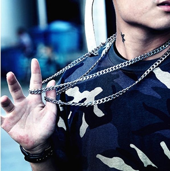 hiphop hip-hop fashion titanium necklace necklace steel men's chain thick personality long street dancing men's accessories hangin, Silver
hiphop hip-hop fashion titanium necklace necklace steel men's chain thick personality long street dancing men's accessories hangin, Silver