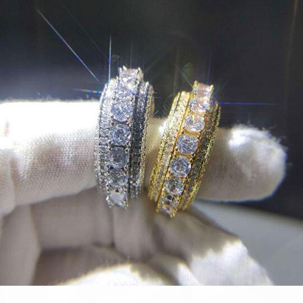 5 row iced out 360 rotatable eternity gold silver bling ring micro pave cubic zirconia 18k gold plated simulated diamonds spinner rings, Golden;silver
5 row iced out 360 rotatable eternity gold silver bling ring micro pave cubic zirconia 18k gold plated simulated diamonds spinner rings, Golden;silver