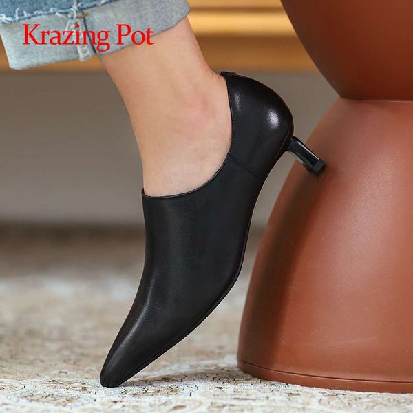krazing pot korean girls nightclub streetwear pointed toe med strange heels zipper modern pretty lady dating women pumps l61, Black
krazing pot korean girls nightclub streetwear pointed toe med strange heels zipper modern pretty lady dating women pumps l61, Black