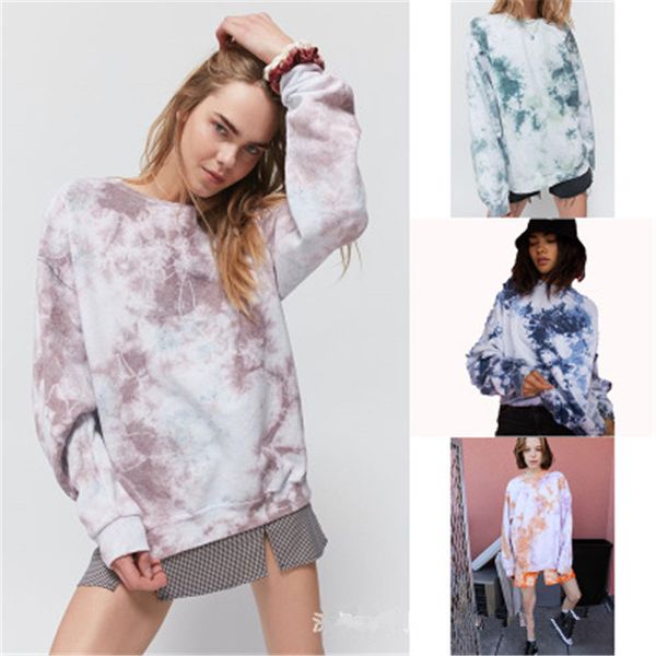 women tie-dye loose t-shirt fashion occident trend long sleeve round neck designer female casual tshirt sweatshirts, White
women tie-dye loose t-shirt fashion occident trend long sleeve round neck designer female casual tshirt sweatshirts, White