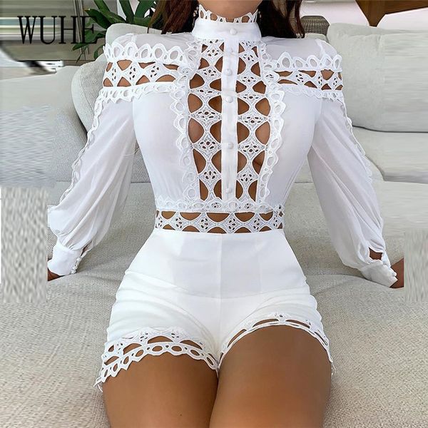 wuhe women solid hollow out short jumpsuits stand collar long sleeves rompers fitness nightclub party bandage overalls, Black;white
wuhe women solid hollow out short jumpsuits stand collar long sleeves rompers fitness nightclub party bandage overalls, Black;white