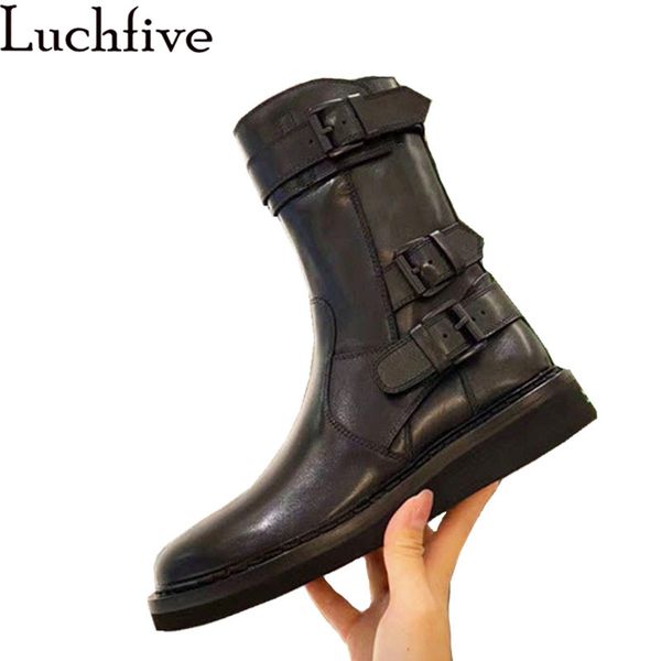 flat sole ankle boots woman round toe thick bottom belt buckle motorcycle boots genuine leather combat botas female, Black
flat sole ankle boots woman round toe thick bottom belt buckle motorcycle boots genuine leather combat botas female, Black