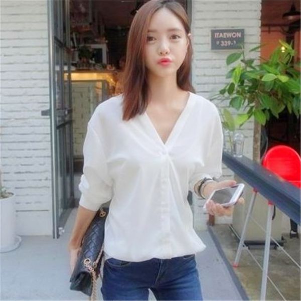 fashionable butterfly shirt new versatile long sleeve korean women's nude loose v-neck bow shirt women's top, White
fashionable butterfly shirt new versatile long sleeve korean women's nude loose v-neck bow shirt women's top, White