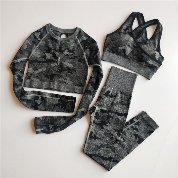 camo seamless sport suit women sports wear gym clothing fitness long sleeve crop sport bra booty yoga leggings 3pcs yoga set, White;red
camo seamless sport suit women sports wear gym clothing fitness long sleeve crop sport bra booty yoga leggings 3pcs yoga set, White;red