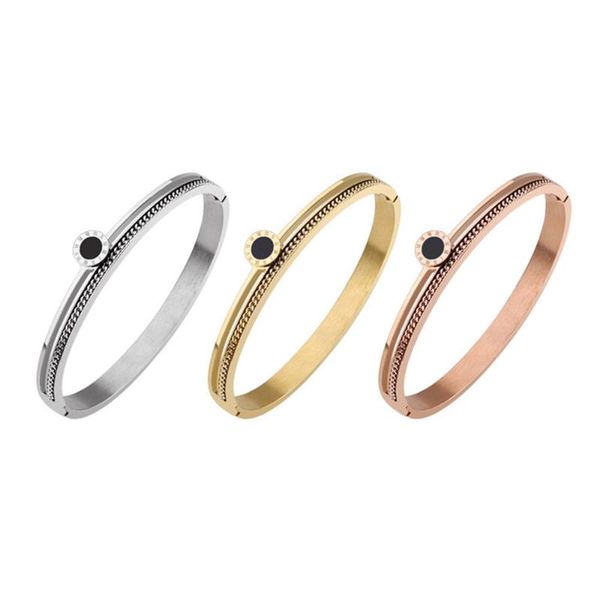 roman numerals bangles bracelets for women stainless steel fashion chain open rose gold lover couple bangles men jewelry, Black
roman numerals bangles bracelets for women stainless steel fashion chain open rose gold lover couple bangles men jewelry, Black