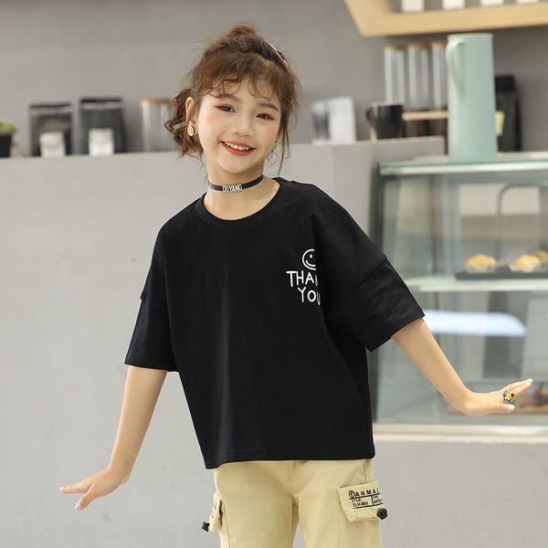xrxtg girlsloose cotton short-sleeved middle and older children's korean style girls t-shirt t-shirtwhite black short-sleeved t-shirt t, Blue
xrxtg girlsloose cotton short-sleeved middle and older children's korean style girls t-shirt t-shirtwhite black short-sleeved t-shirt t, Blue