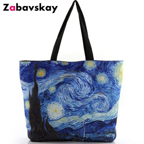 new 2020 fashion van gogh starry night printing shoulder canvas lapshopping handbags ladies totes bags with zipper qt379
new 2020 fashion van gogh starry night printing shoulder canvas lapshopping handbags ladies totes bags with zipper qt379