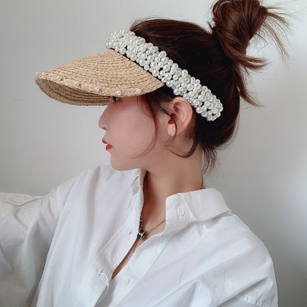 designer handmade lafite pearl pearl net red ins small fragrance wind empty hat sun hat tide, Blue;gray
designer handmade lafite pearl pearl net red ins small fragrance wind empty hat sun hat tide, Blue;gray