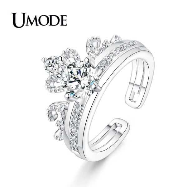 umode new fashion crown rings for women clear zircons detachable double ring white gold color anillo mujer moda aur0443b, Golden;silver
umode new fashion crown rings for women clear zircons detachable double ring white gold color anillo mujer moda aur0443b, Golden;silver