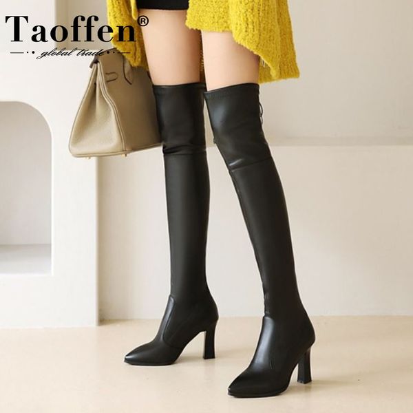 taoffen size 31-43 women over knee boots pointed toe high heel winter shoes woman lace up stretch boot casual footwear, Black
taoffen size 31-43 women over knee boots pointed toe high heel winter shoes woman lace up stretch boot casual footwear, Black
