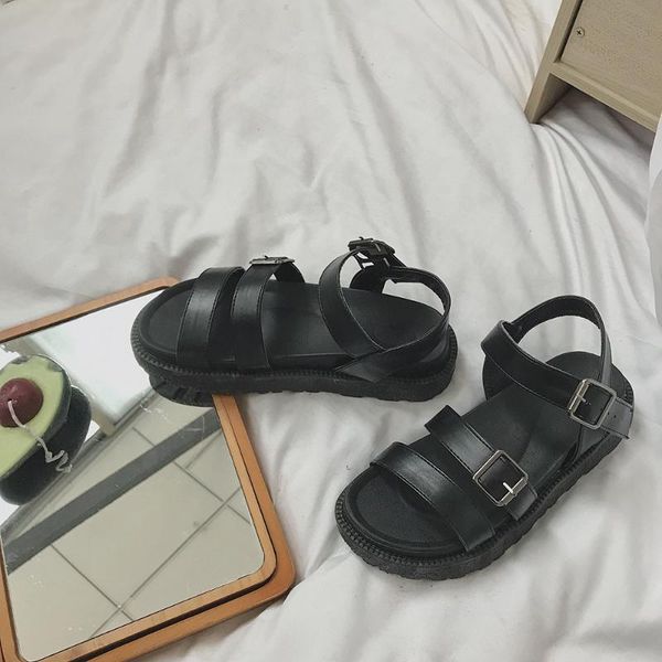 flat women shoes sandals women's 2020 new style ladies beach shoes with thick soles and retro harbour style, Black
flat women shoes sandals women's 2020 new style ladies beach shoes with thick soles and retro harbour style, Black