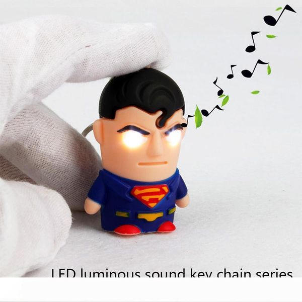Superman cartoon keychain with LED night light can make noise reduction emergency flashlight backpack pendant children's gifts
Superman cartoon keychain with LED night light can make noise reduction emergency flashlight backpack pendant children's gifts