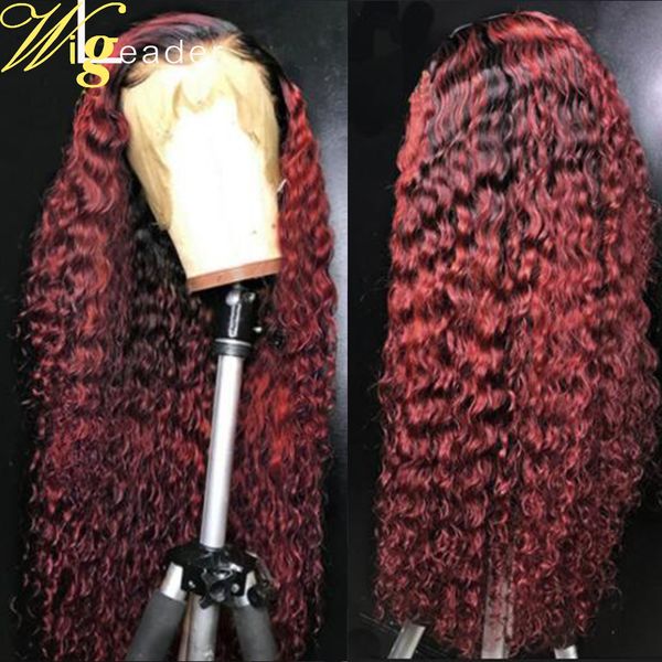 wigleader ombre peruvian remy human hair lace front wigs preplucked 1b/red curly 13x6 lace frontal wigs remy hair wigs, Black
wigleader ombre peruvian remy human hair lace front wigs preplucked 1b/red curly 13x6 lace frontal wigs remy hair wigs, Black