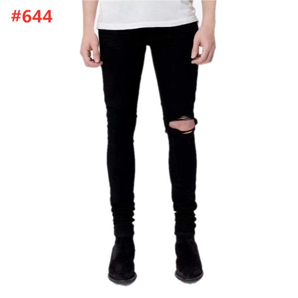 men skinny jeans ripped holes jeans motorcycle biker denim pants ai fashion hip hop famous denim pants, Blue
men skinny jeans ripped holes jeans motorcycle biker denim pants ai fashion hip hop famous denim pants, Blue