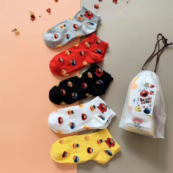 sesame boat street joint week student sports cotton cute cartoon men's and women's cotton boat socks 5 pairs of socks, Pink;yellow
sesame boat street joint week student sports cotton cute cartoon men's and women's cotton boat socks 5 pairs of socks, Pink;yellow