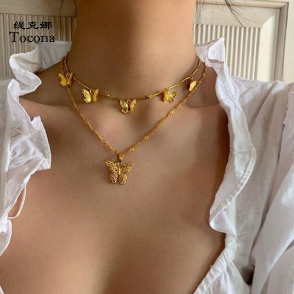 elegance pretty butterfly pendant neckalce for women charming multilayer gold chain party wedding jewelry gift 9627, Silver
elegance pretty butterfly pendant neckalce for women charming multilayer gold chain party wedding jewelry gift 9627, Silver