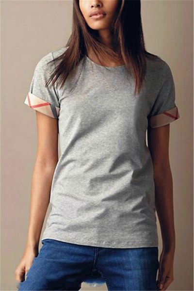 2020 new summer womens cotton tshirts fashion plaid short sleece o-neck ladies women s t-shirt, White
2020 new summer womens cotton tshirts fashion plaid short sleece o-neck ladies women s t-shirt, White