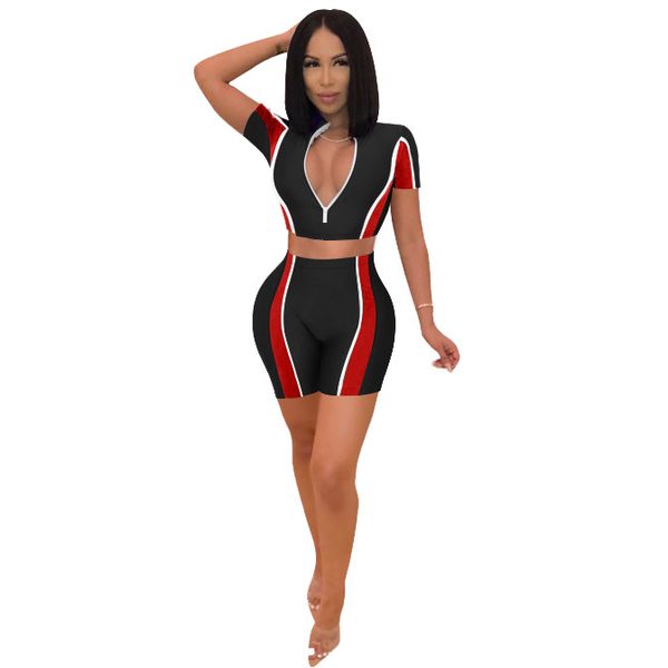 fashion patchwork women summer tracksuit set crop t shirt+shorts suit female 2 piece outfits women two piece sets sweatsuit, Gray
fashion patchwork women summer tracksuit set crop t shirt+shorts suit female 2 piece outfits women two piece sets sweatsuit, Gray