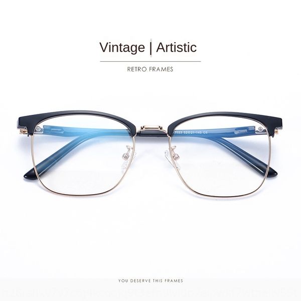 artistic eyebrow half plastic steel metal glasses frame male business glasses frame student fashion myopia 7023, Silver
artistic eyebrow half plastic steel metal glasses frame male business glasses frame student fashion myopia 7023, Silver