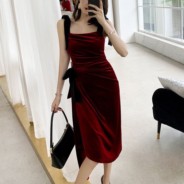 new off-shoulder sling asymmetrical for women with wine red velvet dress sling dress dress, Gray
new off-shoulder sling asymmetrical for women with wine red velvet dress sling dress dress, Gray