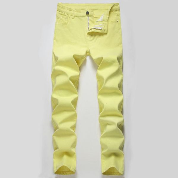 fashion feet slim men's jeans pants 2020 new men jeans classic casual long trousers stretch straight male zipper yellow, Blue
fashion feet slim men's jeans pants 2020 new men jeans classic casual long trousers stretch straight male zipper yellow, Blue