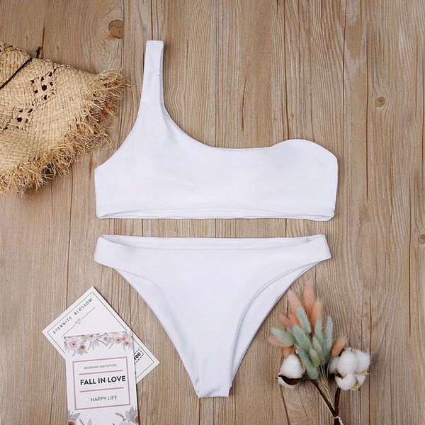 thong one shoulder bikini push up swimwear high waist bathing suit swimming suit women biquini 2020 mujer swimsuit, White;black
thong one shoulder bikini push up swimwear high waist bathing suit swimming suit women biquini 2020 mujer swimsuit, White;black