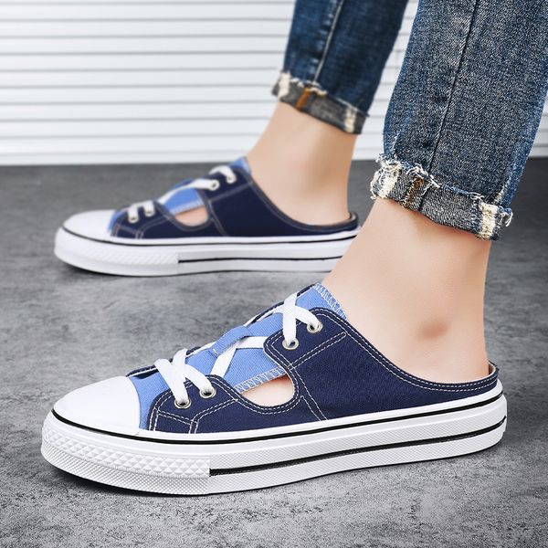 2020 new summer men half slippers breathable canvas fashion mens shoes sneakers casual hombre sandals lazy patchwork slippers, Black
2020 new summer men half slippers breathable canvas fashion mens shoes sneakers casual hombre sandals lazy patchwork slippers, Black
