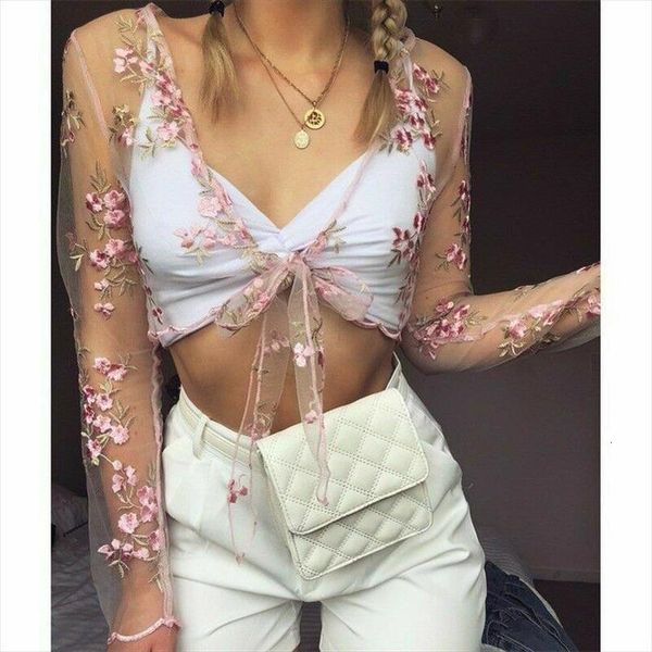 женщины цветочные вышивки top mesh sheer see through майка с длинным рукавом crop top shirt v шеи футболки, White
женщины цветочные вышивки top mesh sheer see through майка с длинным рукавом crop top shirt v шеи футболки, White