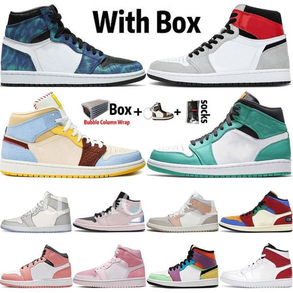 2020 jumpman high og 1 1s light smoke gre unc mens basketball shoes designer tie-dye obsidian south beach sports trainers sneakers 5.5-12, White;red
2020 jumpman high og 1 1s light smoke gre unc mens basketball shoes designer tie-dye obsidian south beach sports trainers sneakers 5.5-12, White;red
