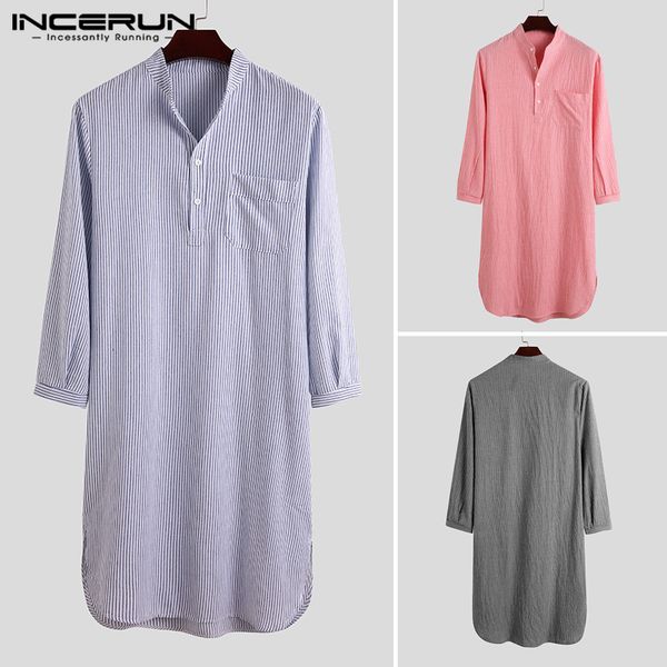 incerun мужчины полосатый одеяния пижамы с длинным рукавом стенд воротник homewear мужская мода халаты отдыха удобные nightgown s-5xl, Black;brown
incerun мужчины полосатый одеяния пижамы с длинным рукавом стенд воротник homewear мужская мода халаты отдыха удобные nightgown s-5xl, Black;brown