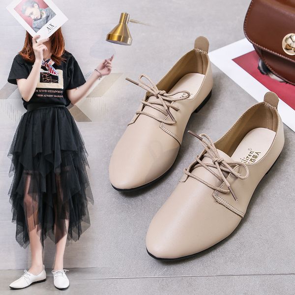 2020 new design women oxford shoes ballerina flats shoes women genuine leather lace up loafers ladies walking white, Black
2020 new design women oxford shoes ballerina flats shoes women genuine leather lace up loafers ladies walking white, Black