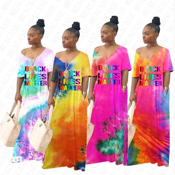 women brand dress tie-dyed gradient color letters black lives matter printed loose maxi dress plus size pullover long dresses dhl d71404, White
women brand dress tie-dyed gradient color letters black lives matter printed loose maxi dress plus size pullover long dresses dhl d71404, White