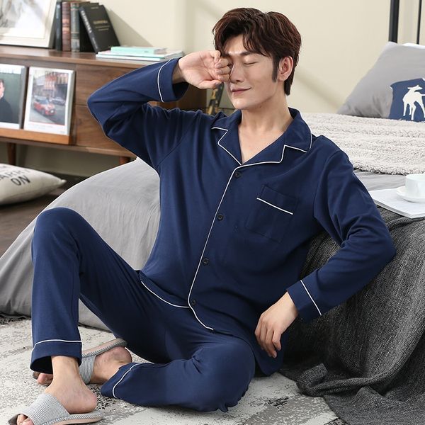 pajamas long sleeve suit spring pajamas pajamasand autumn cotton men's thick winter new youth men's cotton home wear, Black;brown
pajamas long sleeve suit spring pajamas pajamasand autumn cotton men's thick winter new youth men's cotton home wear, Black;brown