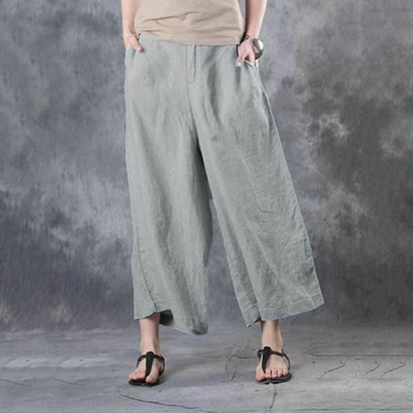 pocket cotton linen elastic waist large size woman pants streetwear casual women korean style wide leg pants mujer pantalones, Black;white
pocket cotton linen elastic waist large size woman pants streetwear casual women korean style wide leg pants mujer pantalones, Black;white