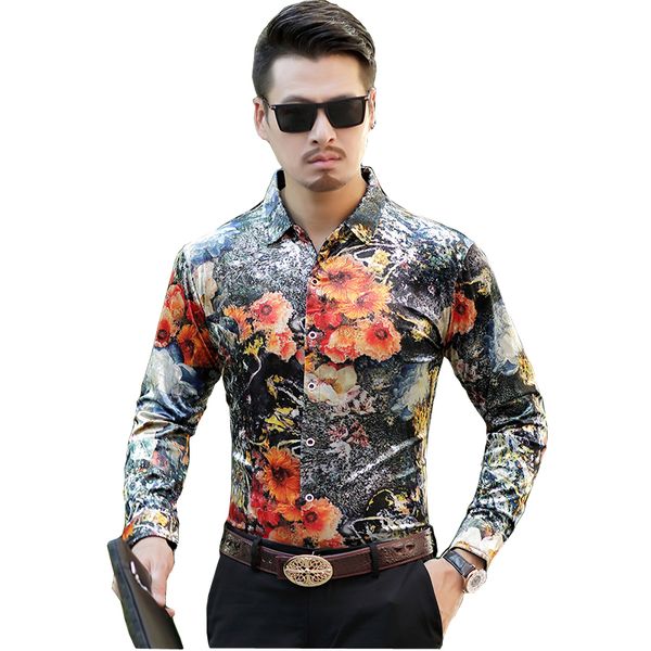 slim velvet new fashion fit long-sleeved casual men's flowers shirt size -3xl, White;black
slim velvet new fashion fit long-sleeved casual men's flowers shirt size -3xl, White;black