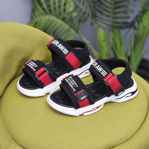 boys' 2020 new breathable soft sandals children's shoes bottom children's shoes korean letter anti-skid open toe sandals, Black;red
boys' 2020 new breathable soft sandals children's shoes bottom children's shoes korean letter anti-skid open toe sandals, Black;red