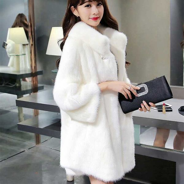 women's fur & faux 2021 european and american style imitation stand collar loose comfortable mid-length high-end temperament, Black
women's fur & faux 2021 european and american style imitation stand collar loose comfortable mid-length high-end temperament, Black