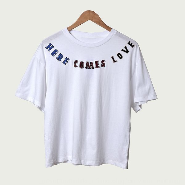zhuo ya dancer 2020 spring and coat summer new color embroidery letter loose casual all-match round neck for women 23010, White
zhuo ya dancer 2020 spring and coat summer new color embroidery letter loose casual all-match round neck for women 23010, White