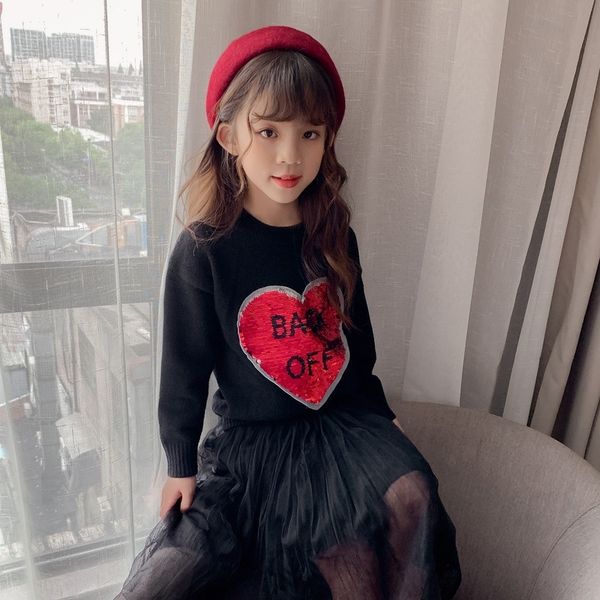 d sequins girl's 20 autumn new big children's fashion sweater korean sequins baby sweater, Blue
d sequins girl's 20 autumn new big children's fashion sweater korean sequins baby sweater, Blue
